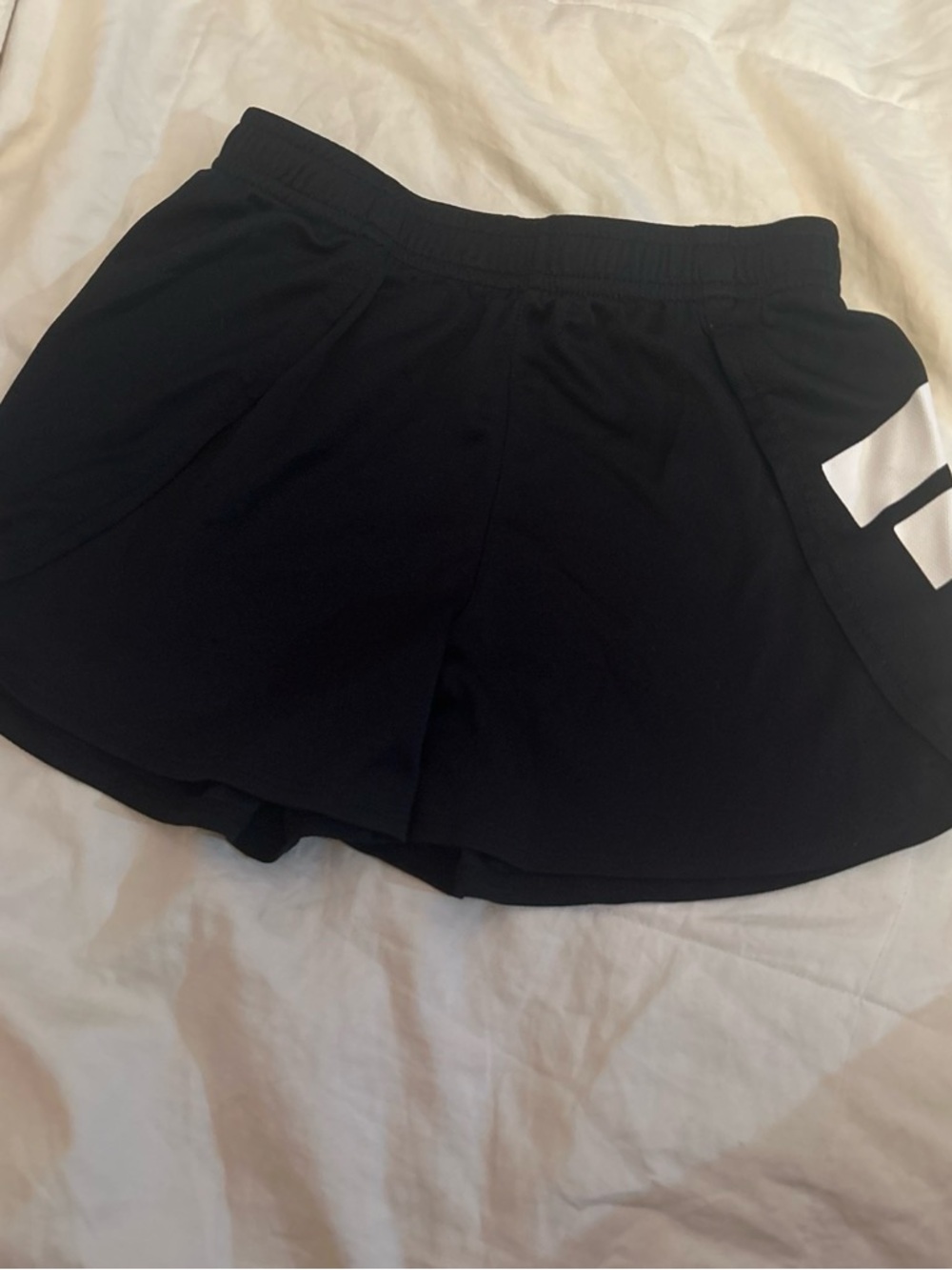 adidas Black Girls' Athletic Layered Shorts